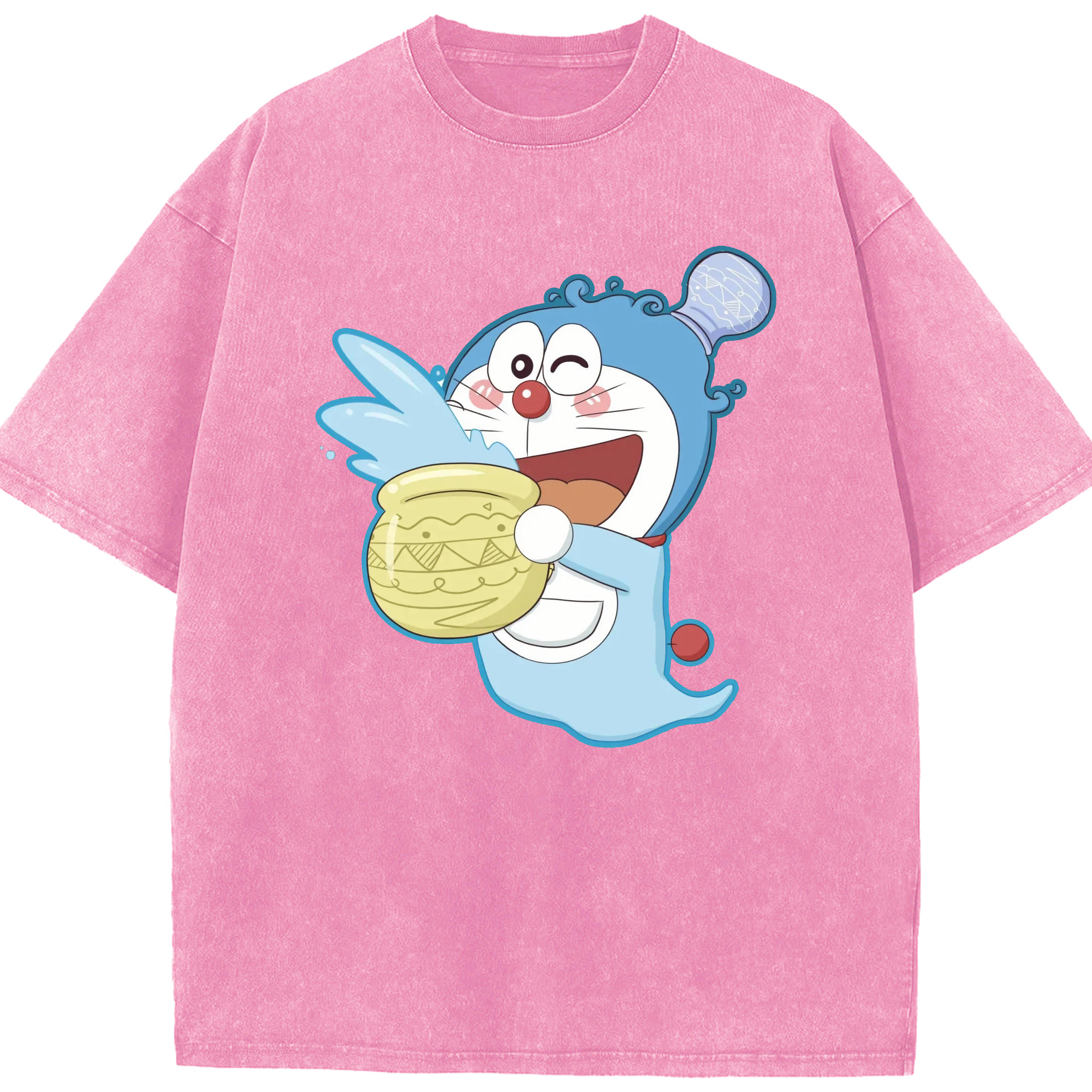 （画像用） ドラえもん Doraemon 綿100% ヴィンテージ風 半袖Tシャツ（フロントプリント）